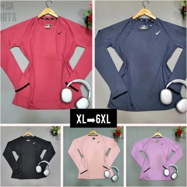 تيشرت Nike قصير الطول بأكمام طويلة 2800da