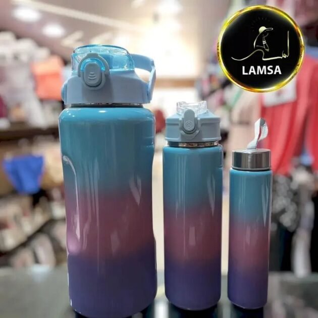 قارورات ماء اينوكس رياضية (3 قطع) 2900da