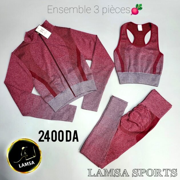 طقم رياضي 3 قطع (38-46) احمر