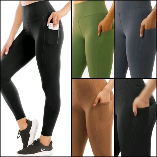 Legging تركي نسائي بخصر عالي وجيب جانبي – مريح وأنيق